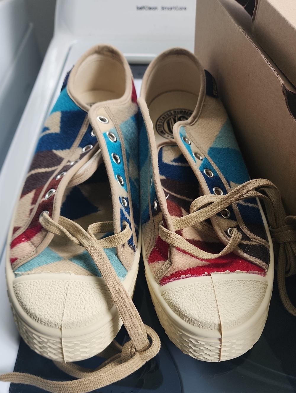 Multicolor Canvas Sneakers - Beige Accents